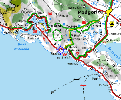 budva.gif Budva coast map