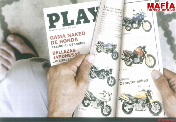 Advertiser MONTESA HONDA GOLDWING 
Productor Service HONDA NAKED RANGE/MOTORBIKE 
Title PLAYBOY 
Agency J WALTER THOMPSON 
C